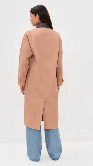 LE BOP Karla Long Oversized Utility Barn Jacket ocha | Thumbnail 3