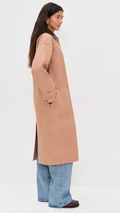 LE BOP Karla Long Oversized Utility Barn Jacket ocha | Thumbnail 4