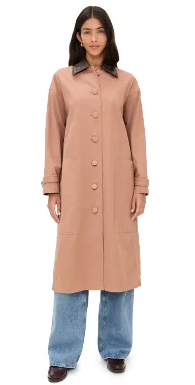 LE BOP Karla Long Oversized Utility Barn Jacket ocha | Thumbnail 1