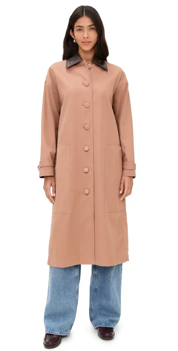 LE BOP Karla Long Oversized Utility Barn Jacket ocha