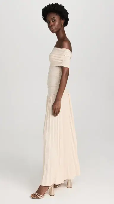 Lioness Field of Dreams Maxi Dress Oatmeal | Thumbnail 4