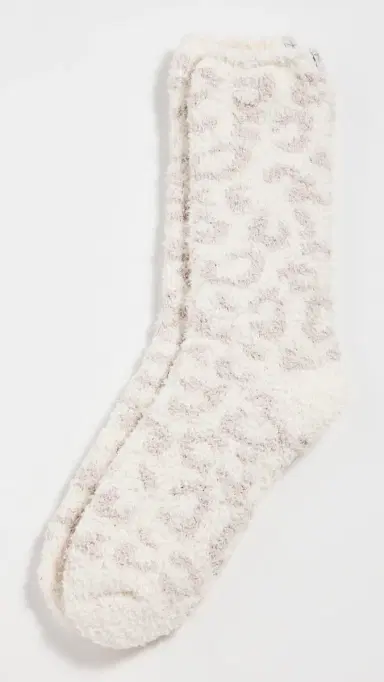 Barefoot Dreams CozyChic Barefoot In The Wild Socks Cream/Stone One Size | Thumbnail 2