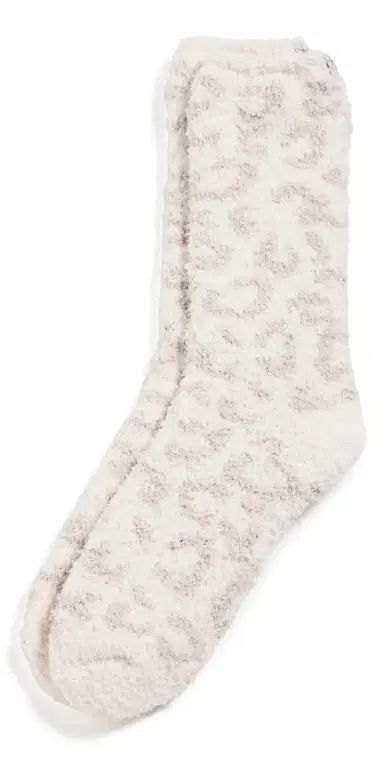 Barefoot Dreams CozyChic Barefoot In The Wild Socks Cream/Stone One Size | Thumbnail 1