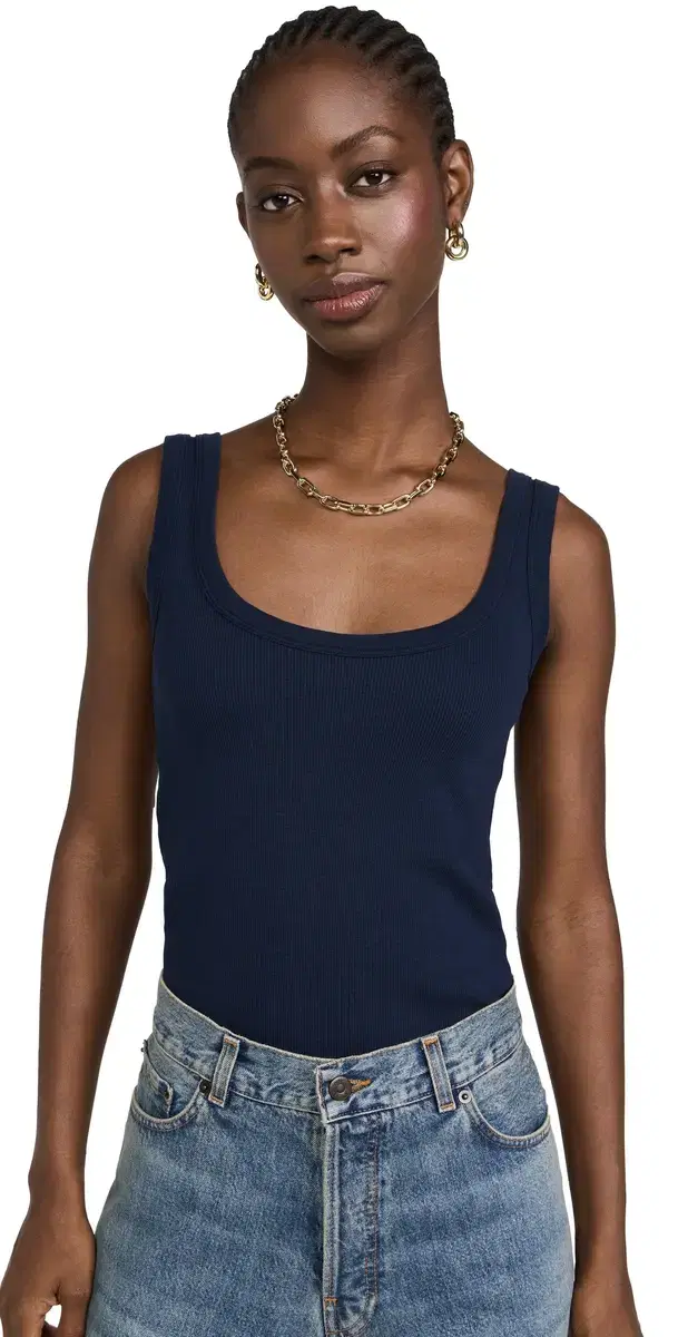 Sold Out NYC The Scoop It Up Tank in Navy Navy