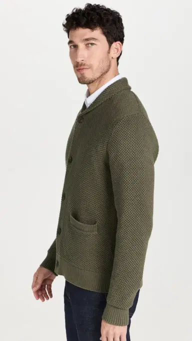 Taylor Stitch Crawford Cardigan Fatigue Olive 42 | Thumbnail 4