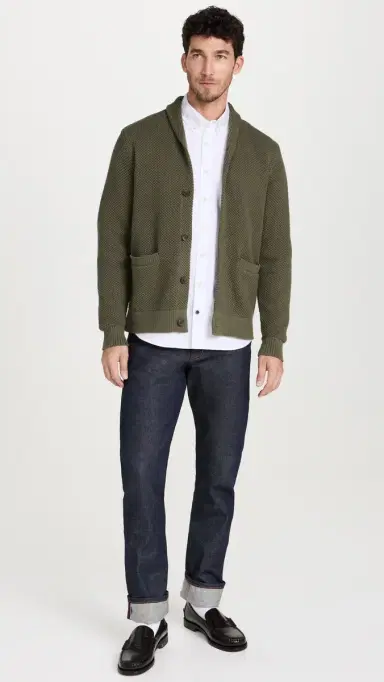 Taylor Stitch Crawford Cardigan Fatigue Olive 42 | Thumbnail 5