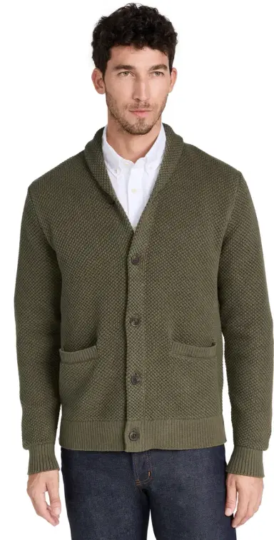 Taylor Stitch Crawford Cardigan Fatigue Olive 42 | Thumbnail 1