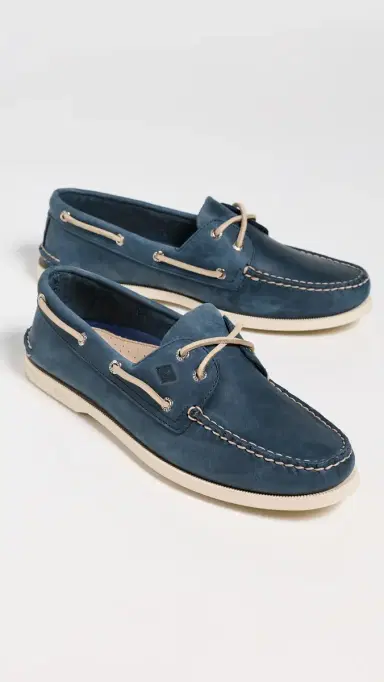 Sperry Authentic Original 2 Eye Nubuck Boat Shoes Navy 9 | Thumbnail 4