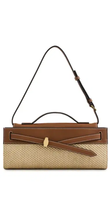Veronica Beard Raffia Dash Clutch Hazelwood Natural One Size | Thumbnail 1 Veronica Beard Raffia Dash Clutch Hazelwood Natural One Size | Thumbnail 1