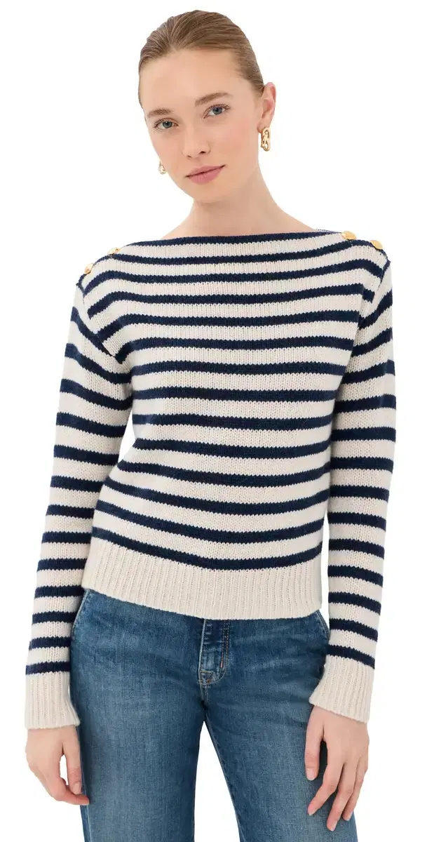 Nili Lotan Tandy Cashmere weater /Marine tripe