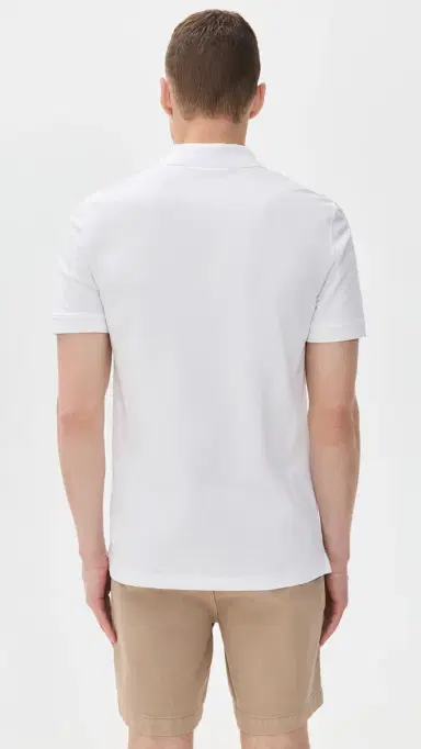 Orlebar Brown Bruno Short Sleeve Pique Polo White | Thumbnail 3
