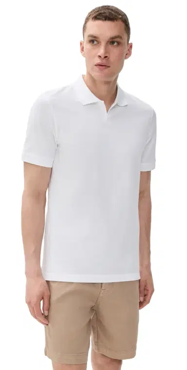 Orlebar Brown Bruno Short Sleeve Pique Polo White | Thumbnail 1