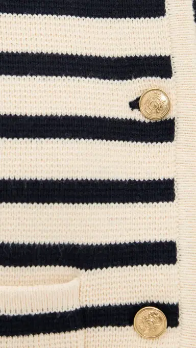 Alex Mill Paris Sweater Jacket Cream/Navy L | Thumbnail 6