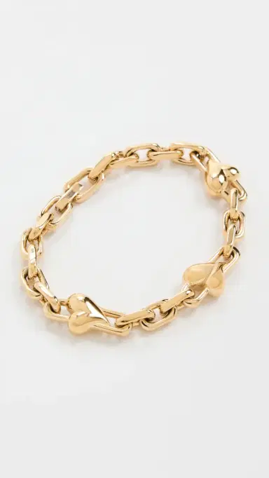 JENNY BIRD Art Heart Chain Bracelet High Polish Gold One Size | Thumbnail 2