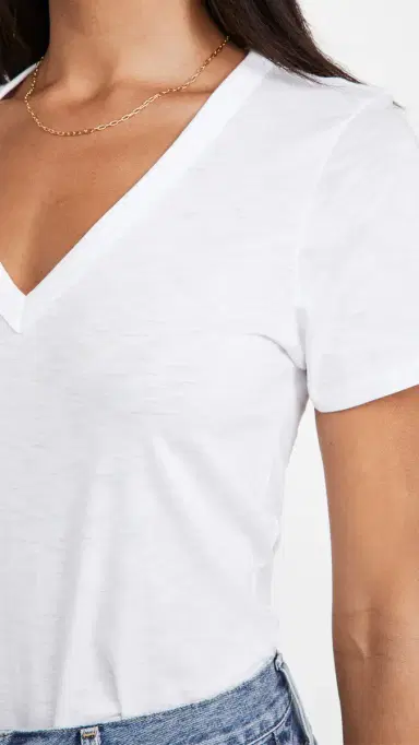 rag & bone The Vee Tee Bright White S | Thumbnail 2