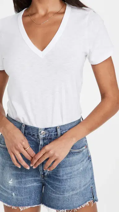 rag & bone The Vee Tee Bright White S | Thumbnail 5
