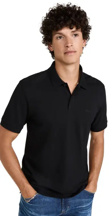 BOSS Regular Fit Polo Shirt Black | Thumbnail 1 BOSS Regular Fit Polo Shirt Black | Thumbnail 1