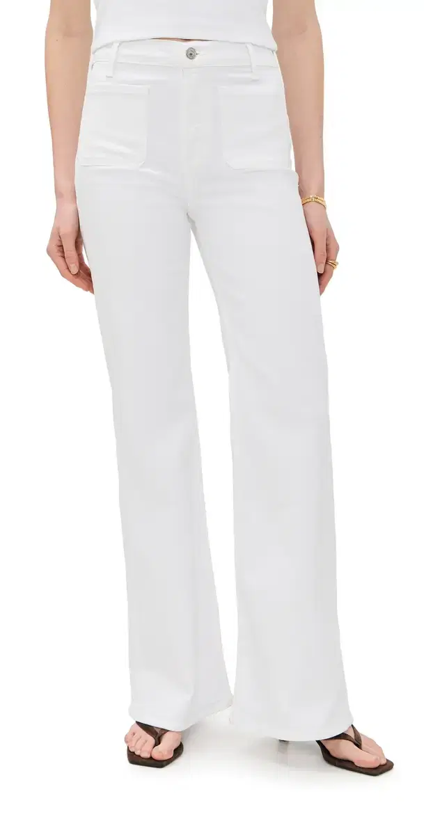 Citizens of Humanity Kimberly Patch Pocket Flare Jeans Soft White