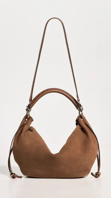 Madewell The Camren Gathered Shoulder Bag in Suede Aged Cognac One Size | Thumbnail 2 Madewell The Camren Gathered Shoulder Bag in Suede Aged Cognac One Size | Thumbnail 2