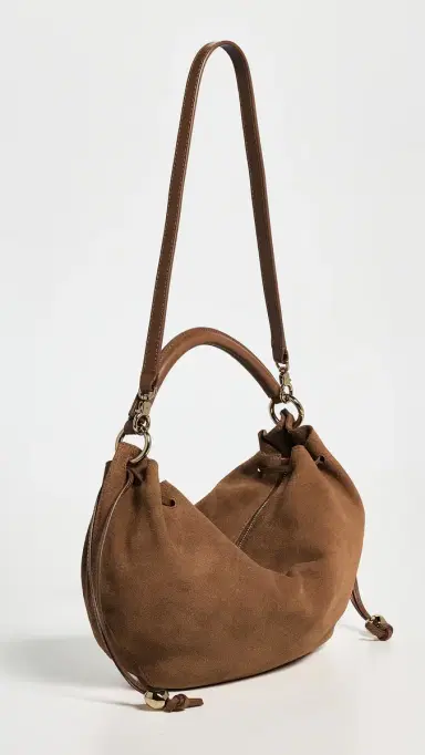 Madewell The Camren Gathered Shoulder Bag in Suede Aged Cognac One Size | Thumbnail 4 Madewell The Camren Gathered Shoulder Bag in Suede Aged Cognac One Size | Thumbnail 4