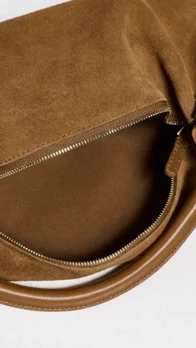 Madewell The Camren Gathered Shoulder Bag in Suede Aged Cognac One Size | Thumbnail 6 Madewell The Camren Gathered Shoulder Bag in Suede Aged Cognac One Size | Thumbnail 6