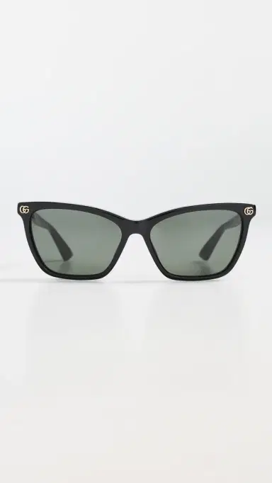 Gucci Double G Sunglasses Black-Black-Grey | Thumbnail 2