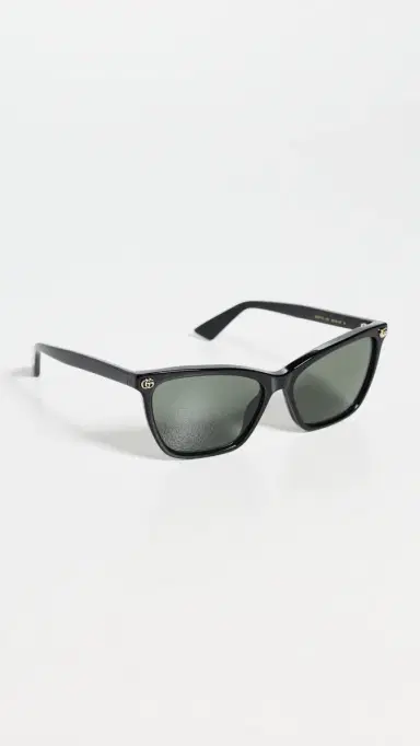 Gucci Double G Sunglasses Black-Black-Grey | Thumbnail 4