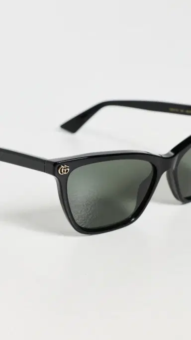 Gucci Double G Sunglasses Black-Black-Grey | Thumbnail 5