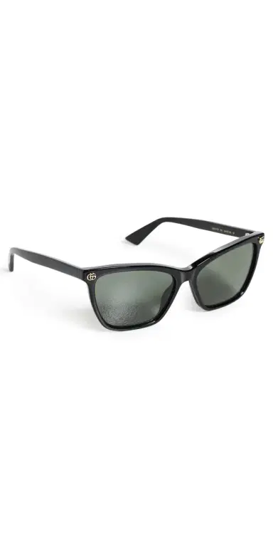 Gucci Double G Sunglasses Black-Black-Grey | Thumbnail 1