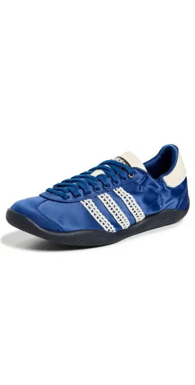 Adidas x Wales Bonner Karintha Lo Satin Sneakers White/Blue Quartz | Thumbnail 1