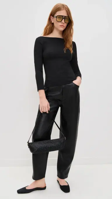 St. Agni Soft Jersey Ballerina Top Jet Black | Thumbnail 5 St. Agni Soft Jersey Ballerina Top Jet Black | Thumbnail 5
