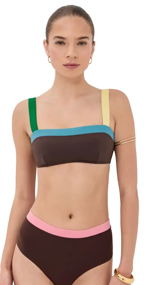 iv Bikini Top Brown/Colorblock