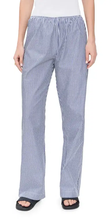 DONNI. The Pop Simple Pants Navy Stripe | Thumbnail 1 DONNI. The Pop Simple Pants Navy Stripe | Thumbnail 1