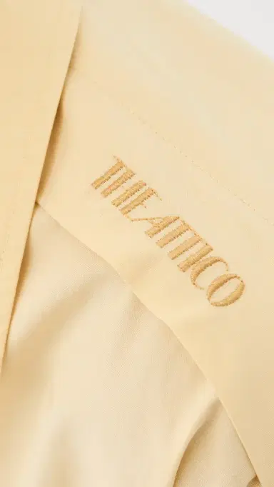 The Attico Mini Shirt Dress Pale Yellow | Thumbnail 5