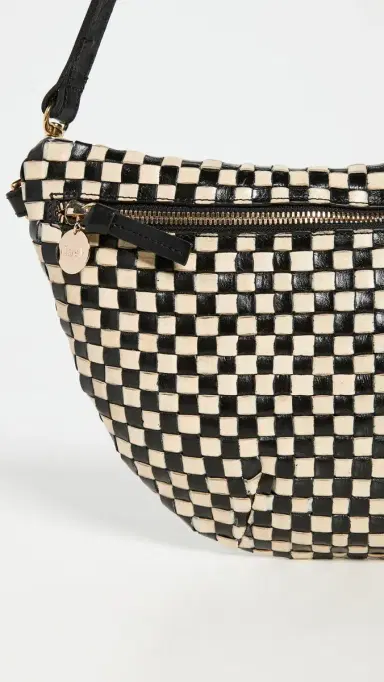 Clare V. Clare V. Grande Fanny Black/Cream Check One Size | Thumbnail 5