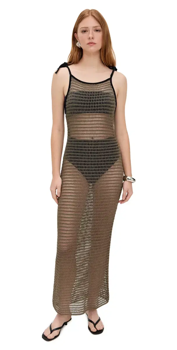 STAUD Vinta Dress Thyme/Black
