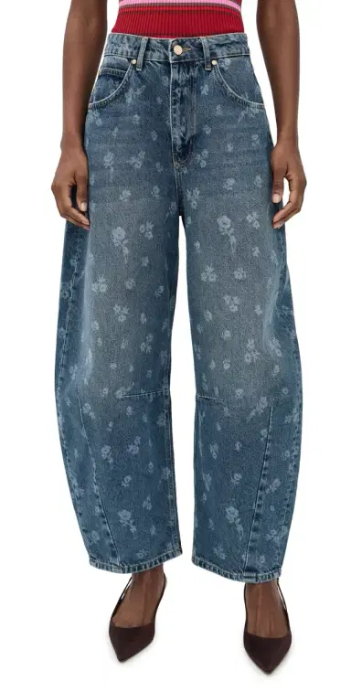 ESSENTIEL ANTWERP Barrel Leg Jeans Quiet Pool | Thumbnail 1