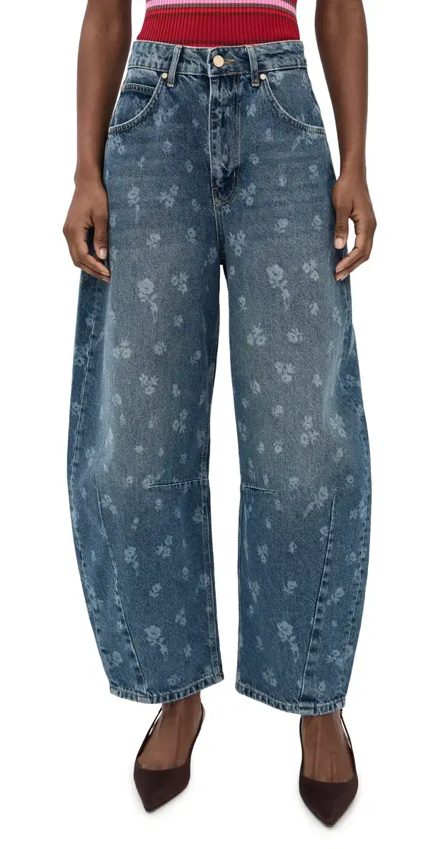 Barrel Leg Jeans Quiet Pool
