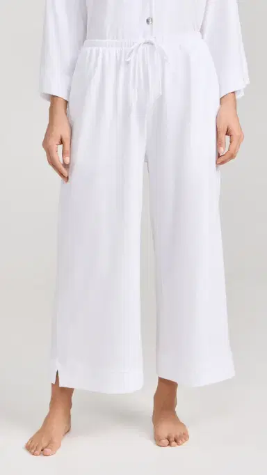 Petite Plume Luxe Pima White Wide eg Pajama Set White | Thumbnail 5 Petite Plume Luxe Pima White Wide eg Pajama Set White | Thumbnail 5