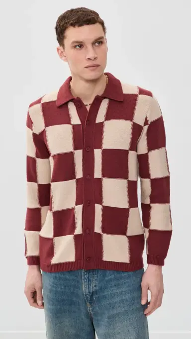 Far Afield quare Patchwork Sweater Red/and | Thumbnail 3 Far Afield quare Patchwork Sweater Red/and | Thumbnail 3