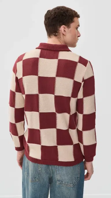 Far Afield quare Patchwork Sweater Red/and | Thumbnail 4 Far Afield quare Patchwork Sweater Red/and | Thumbnail 4