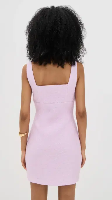 endless rose Square Neck Tweed Mini Dress Lilac | Thumbnail 3 endless rose Square Neck Tweed Mini Dress Lilac | Thumbnail 3