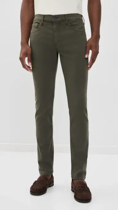 PAIGE Lennox Transcend Slim Stretch Jeans - 32 River Moss 40 | Thumbnail 2