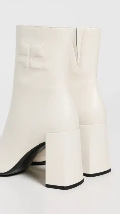 Courrèges Heritage Shadow Leather Ankle Boots Heritage White | Thumbnail 5 Courrèges Heritage Shadow Leather Ankle Boots Heritage White | Thumbnail 5