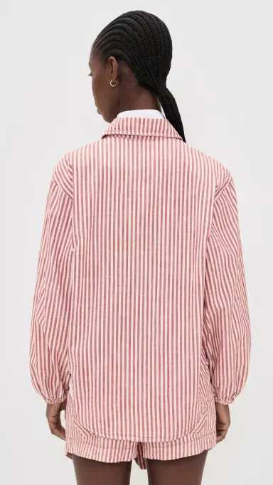 Dress To Striped Twill Shacket tripes | Thumbnail 3