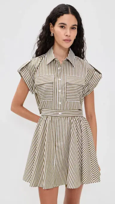 o.p.t o. p.t Rowe Dress Olive Stripe S | Thumbnail 2