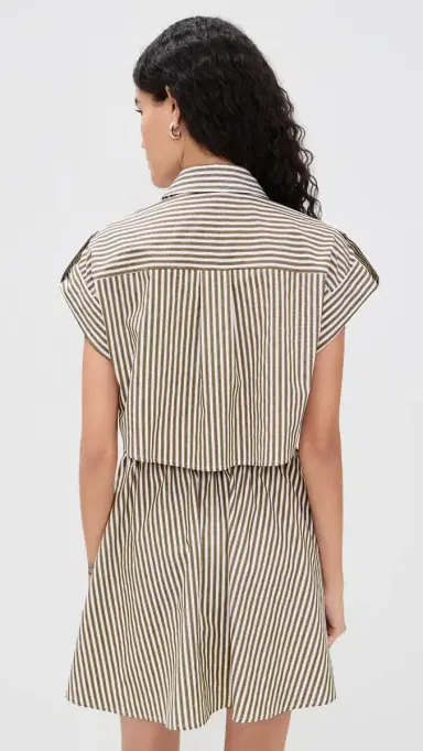 o.p.t o. p.t Rowe Dress Olive Stripe S | Thumbnail 3