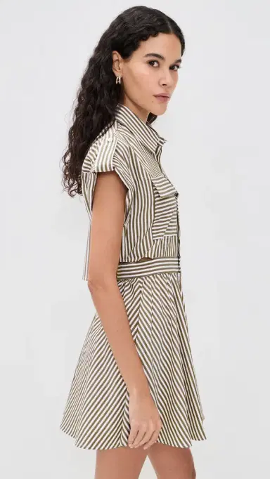 o.p.t o. p.t Rowe Dress Olive Stripe S | Thumbnail 4