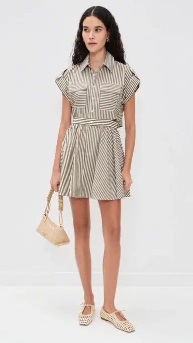 o.p.t o. p.t Rowe Dress Olive Stripe S | Thumbnail 5