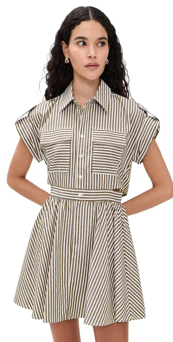 o.p.t o. p.t Rowe Dress Olive tripe